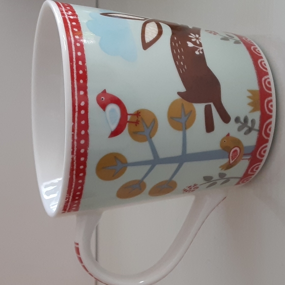 Follow Your Dreams Bramble Rocket 10 oz Cup Mug Rabbits Birds Butterflies - Picture 4 of 8